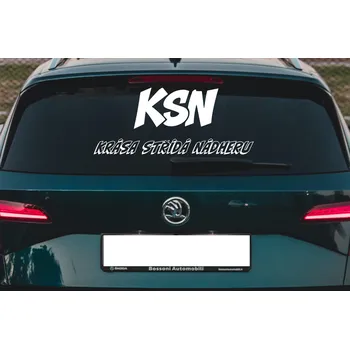 Samolepící dekorace Lepy.cz Samolepka na auto Krása střídá nádheru Velikost (šířka x výška): 20x8cm, Barevná varianta: Ledová modrá