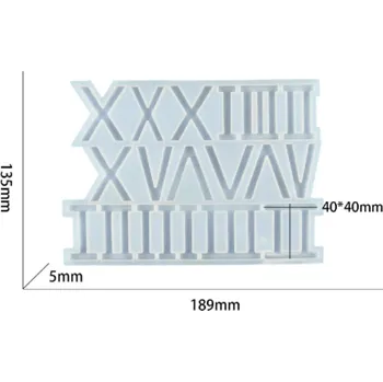 WOODRESIN Silikonová forma XC231216-93 Číslice na hodiny Římské 189x135mm