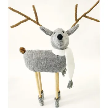 Vánoční dekorace ACA Lighting vánoční dekorace textilní jelen 45cm X124511