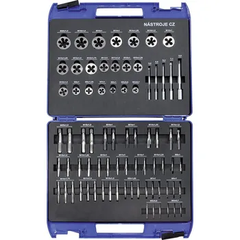 Ruční nářadí NÁSTROJE CZ kazeta AUTO-2 ŠKODA HSS M4-M20x1,5 závitníky sadové; závitové čelisti; nástavce - CZZ340-201