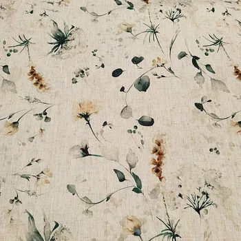 BYTEMA Dekorační látka POZDNÍ KVĚTY okr 150 cm