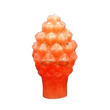 Vánoční dekorace Svíčka Šiška malá - oranžová pomeranč 1