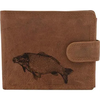 Peněženka MERCUCIO pánská peněženka světlehnědá vzor 66 kapr obecný