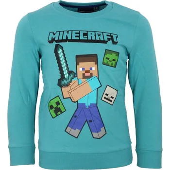Chlapecký svetr Minecraft MIKINA MINECRAFT, tyrkysová (velikost 12 let) Velikost: 12