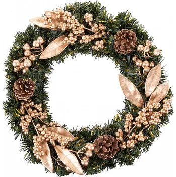 Obal na květináč Věnec CW5360, průměr 35cm zlatý