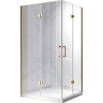 BPS-koupelny Obdélníkový sprchový kout HYD-OK13C 120x90 zlatý/transparent - bez vaničky