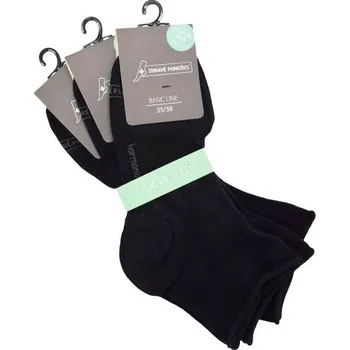 Dámské ponožky Zdravé ponožky dámské jednobarevné bavlněné kotníkové ponožky s ionty stříbra mix1 43-46