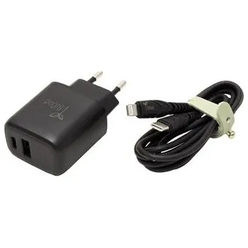 BIOnd Napájecí adaptér síťový (230V) - USB A QC 3.0 + USB C PD, 20W, + Lightning kabel