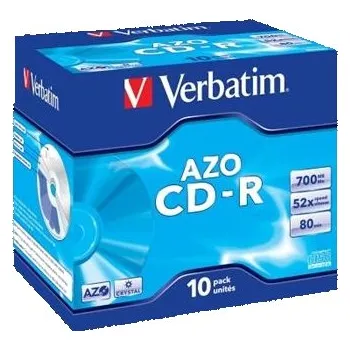 Optické médium CD-R 80 min. Verbatim 52xCrystal jewel box, 10ks/pack