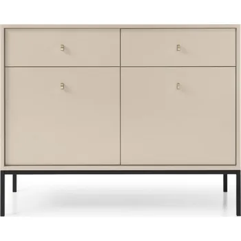 Komoda Komoda Mono II 104 cm se zásuvkami béžová/černá