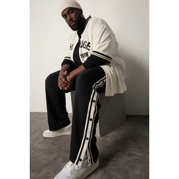 STHUGE, Plus size STHUGE tepláky, elastický pas, Relax střih, do 8XL pro plnoštíhlé nadměrná velikost, 831675100-1460, černý, XXL, Plus size oblečení, Oblečení pro vysoké muže, Nadměrné velikosti, Oblečení pro plnoštíhlé.