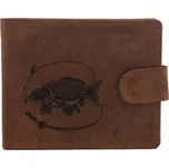 MERCUCIO pánská peněženka světlehnědá vzor 46 kapr s prutem