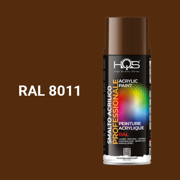 HQS Barva ve spreji akrylová HQS, Hnědý ořech RAL 8011,lesklá,400ml