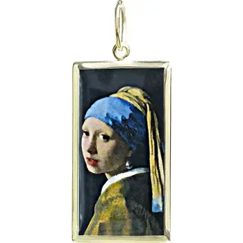 Přívěsek Aljančič Jan Vermeer Dívka s perlou Miniartion žluté zlato