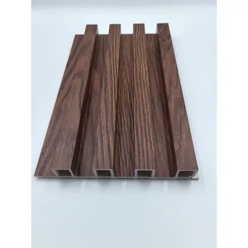 akustický panel Akustická lamela na stěnu m² – hnědá (WPC panel)