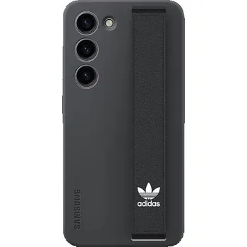 Pouzdro na mobilní telefon Samsung Poutko Adidas k silikonovému zadnímu krytu s poutkem pro Samsung Galaxy S23/ S23+/ Ultra Black