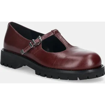 Dámské polobotky Kožené polobotky MICHAEL Michael Kors Darrington dámské, vínová barva, na plochém podpatku, 40F5DTFP4L.610 93X, EUR 37