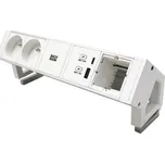 BACHMANN Systém DESK 2, 2x zásuvka CZ + 1x zdroj 22W (USB A+C) + 1x volné, bílý