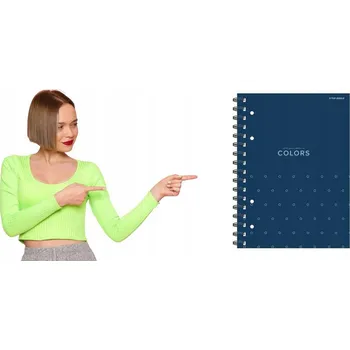 Blok Kroužkový Blok TOP 2000 COLORS A4/100 listů čtvereček modrý