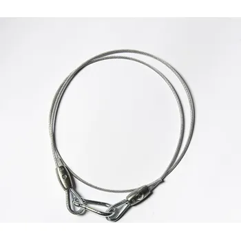 Lany Úvazek 1 m z lanka s oky a karabinou