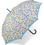 UNITED COLORS OF BENETTON Benetton deštník Dlouhý automatický Blooming Dots Blue 86cm/104cm