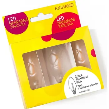 Žárovka LED Blistr FILAMENT Šiška bílá 3 žárovky 20V/0,2W