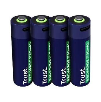 Článková baterie TRUST nabíjecí USB-C nabíjecí baterie 1700 mAh, 4ks