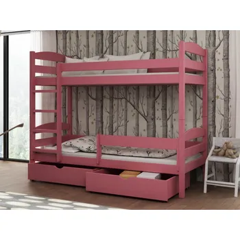 Dětská postel Patrová postel Kajtek Barva dřeva: Růžová, Rozměry: 80x180