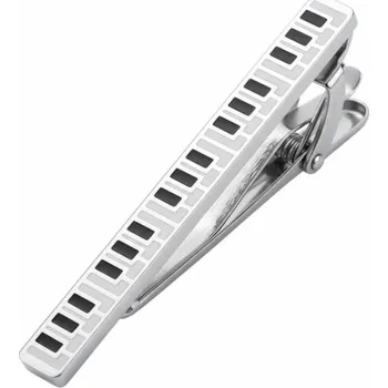 Spona na kravatu klaviatura ve stříbrné barvě