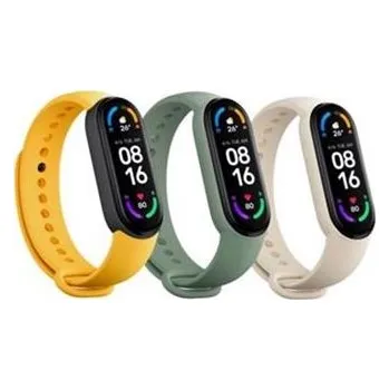 Příslušenství k fitness náramku Rozbaleno - Xiaomi Mi Smart Band 6 Strap(3 pack) Ivory/Olive/Yellow