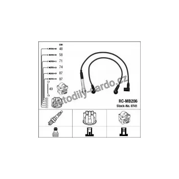 Zapalovací kabel Sada kabelů pro zapalování NGK RC-MB206 - MERCEDES-BENZ