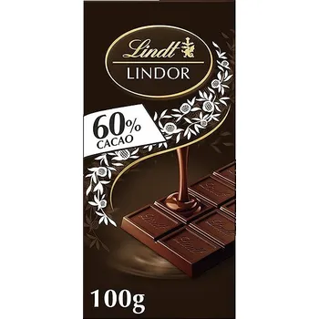 Fitness strava Lindt LINDOR Tablet Dark, 60 %, 100 g