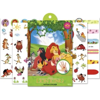 Odstranitelné tetování Dětské dočasné tetování - LVÍ KRÁL - 4 ks (Značka: TAKARA TOMY)