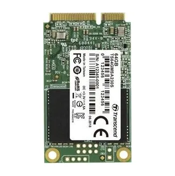 Pevný disk TRANSCEND Industrial SSD MSA230S 64GB, mSATA, SATA III, 3D TLC