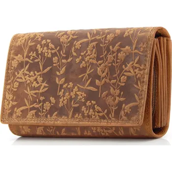 Ekavale Dámská kožená peněženka hnědá světlá EV-03