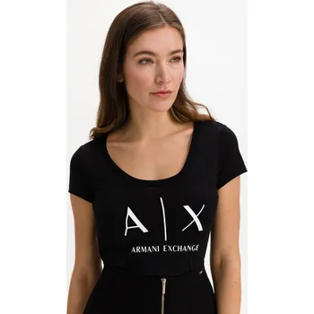 Dámské tričko Černé dámské tričko Armani Exchange - Dámské Armani černá 1826640
