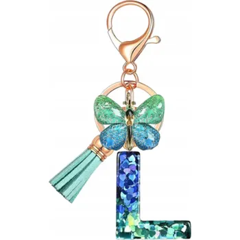 Breloczek z literką L i motylem – elegantní doplněk