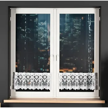 Dekorační metrážová vitrážová záclona IVANA bílá výška 30 cm různé rozměry MyBestHome Rozměr: 95 cm ZBYTKOVÁ METRÁŽ