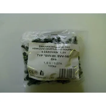 Žárovka Žárovka čirá pro venkovní řetězy SVV, 1,5V/0,07A, sáček 100 ks