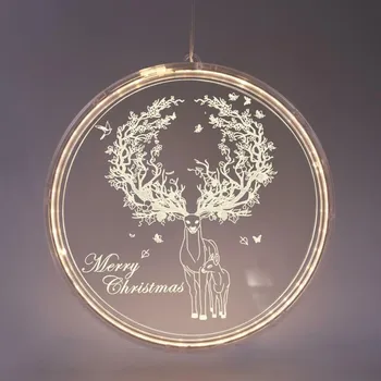 Vánoční dekorace ACA Lighting 3D akryl sob,36 WW LED IP20 21X21.6cm, USB napájecí kabel součástí X08361254