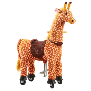 Dřevěná hračka Mechanická jezdicí žirafa Ponnie Zuri S PROFI