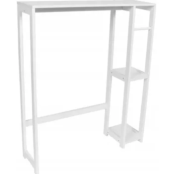 Koupelnový nábytek REGÁL NAD PRAČKU DO KOUPELNY MDF BÍLÝ 79 X 23 X 95 CM TŘI POLICE