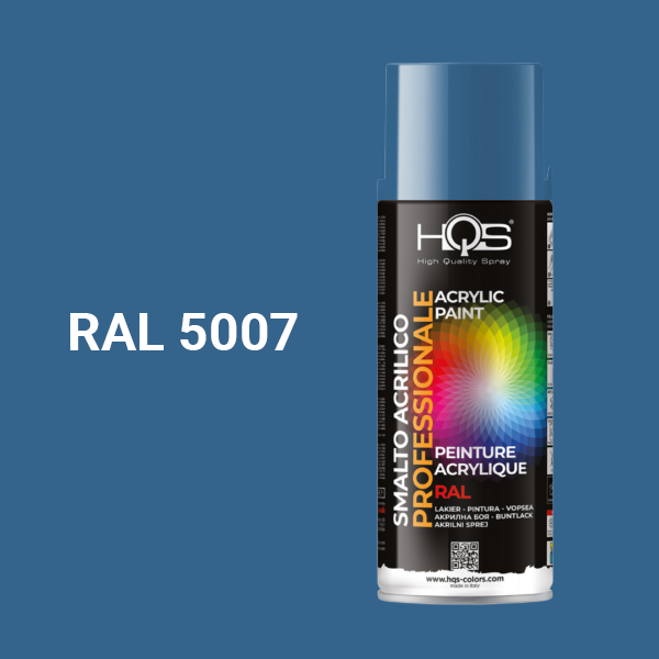 HQS Barva ve spreji akrylová HQS, Brilantní modrá, RAL5007,lesklá,400ml