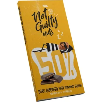 Čokoláda Not Guilty Hořká čokoláda s mandlovou náplní