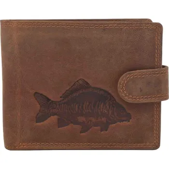 Peněženka MERCUCIO pánská peněženka světlehnědá embos kapr lysec