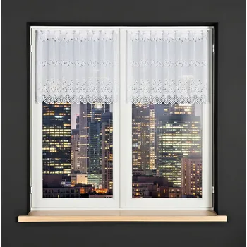 Záclona My Best Home Dekorační metrážová vitrážová záclona IZA bílá výška 60 cm různé rozměry Rozměr: 140 cm