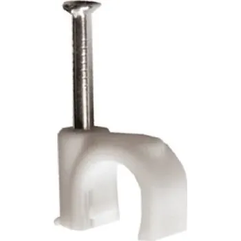 Hřebík Solight 1P62 kabelové příchytky, průměr 7mm, bílé, 100ks