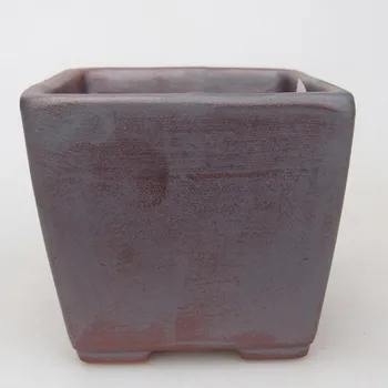 Květináč Keramická bonsai miska 7,5 x 7,5 x 7 cm kovová