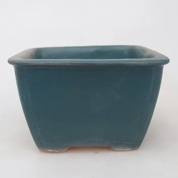 Květináč Keramická bonsai miska 8,5 x 8,5 x 5 cm modrá