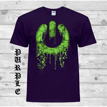 Pánské tričko levne-bavlnene-vtipne-tricko-potisk-znak-vypinac Barva: Purple - purpurová, velikost: XXL